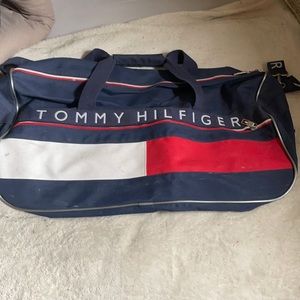 Vintage Tommy Hilfiger Flag Gym Travel Duffle Bag